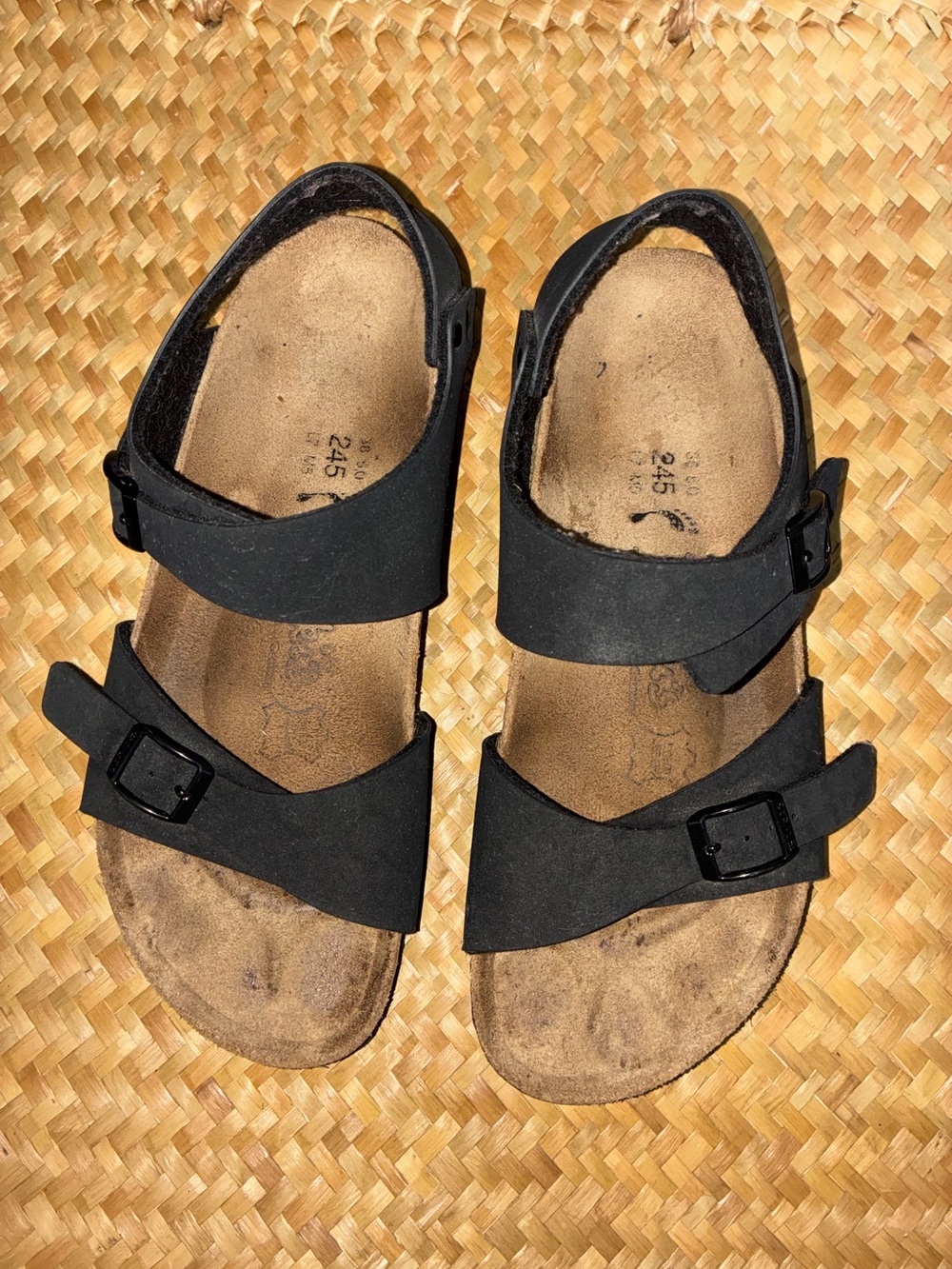 Birkenstock Birkis Double Strap EVA Sandals Black Size 7 Women